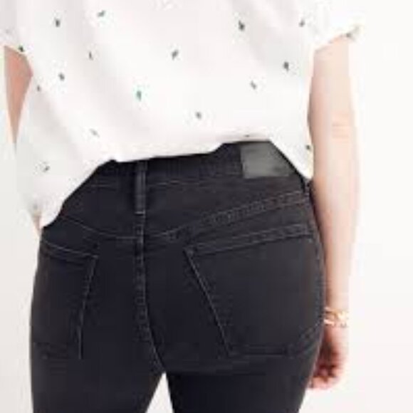 Madewell 9” Mid-Rise Skinny Jeans Black Size 27 Button Fly Fair Trade - Picture 3 of 8